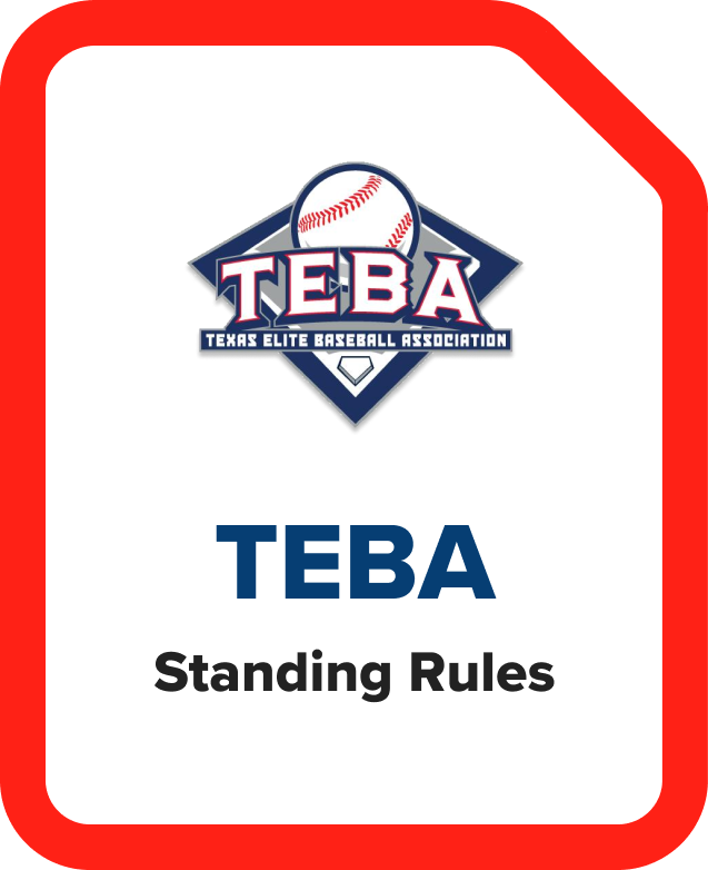 Texas Elite Baseball Association (TEBA) Rules